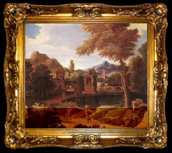 framed  MILLET, Francisque Imaginary Landscape dg, ta009-2